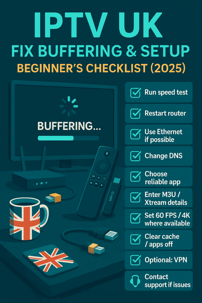 IPTV UK: Fix Buffering & Setup — Beginner’s Checklist (2025)